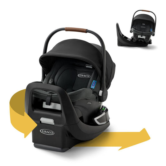 Graco SnugRide Turn & Slide Infant Car Seat (Noir) - Kidsy