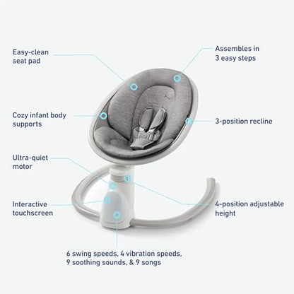 Graco Soothe 'n Sway Bluetooth 3 - in - 1 Baby Swing (Luca) - Kidsy