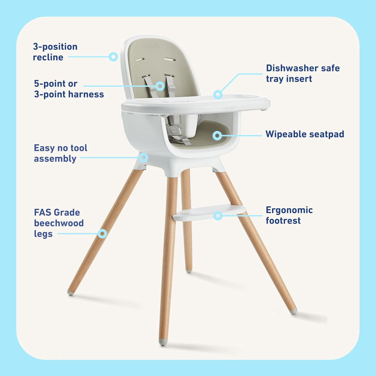 Graco Table2Table Lux Highchair (Rhodes) - Kidsy