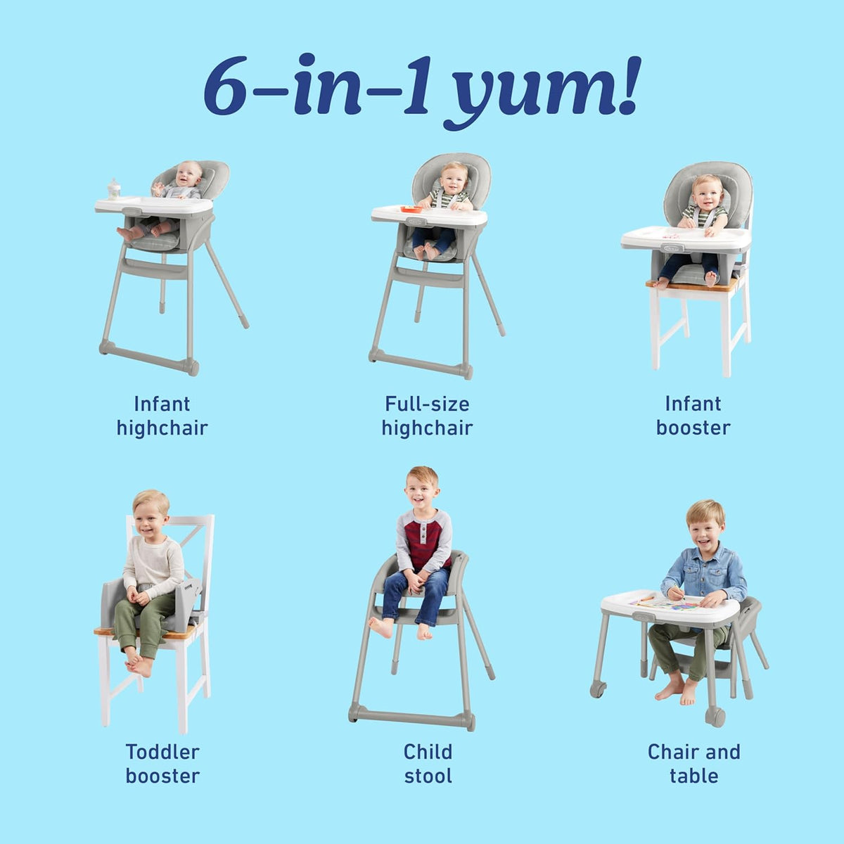 Graco Table2Table LX 6 - in - 1 Highchair (Willows) - Kidsy