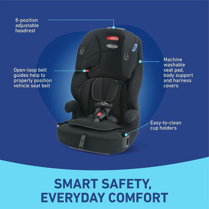 Graco Tranzitions 3 in 1 Harness Booster Car Seat (Black) - Kidsy