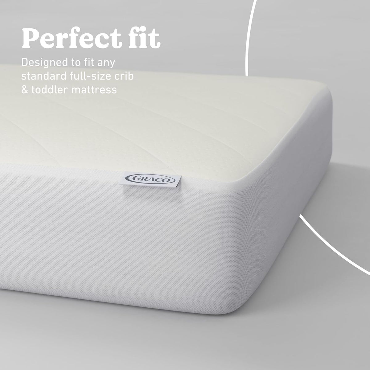 Graco Waterproof Crib & Toddler Mattress Protector (White) - Kidsy