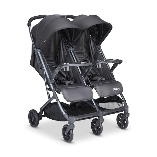 Joovy Kooper X2 Double Stroller Lightweight Travel Stroller (Forged Iron)