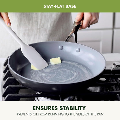 GreenPan 16 Piece Valencia Pro Ceramic Nonstick Cookware Set (Gray) - Kidsy