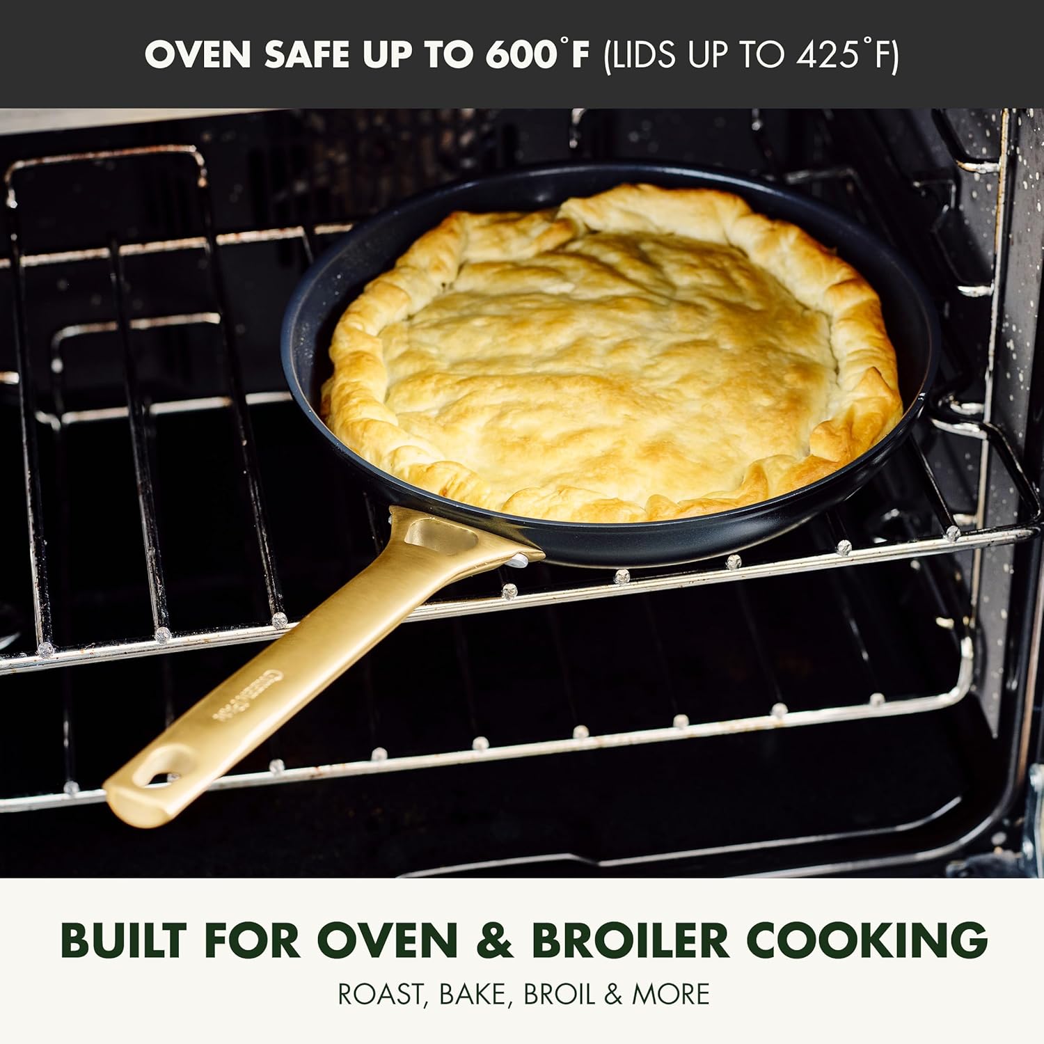 GreenPan Hard Anodized Healthy Ceramic Nonstick 10 Piece Cookware Pots and Pans Set (Black) - Kidsy