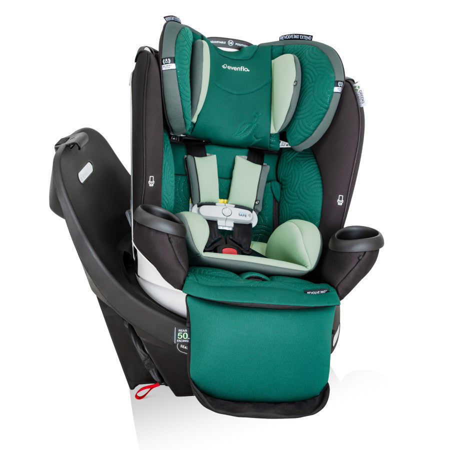 New Revolve360 Extend All-in-One Rotational Car Seat with Green & Gentle Fabric