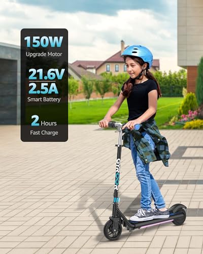 Gyroor Kids Electric Scooter 150W Motor, LED Lights, Dual Brake System (Classic) - Kidsy