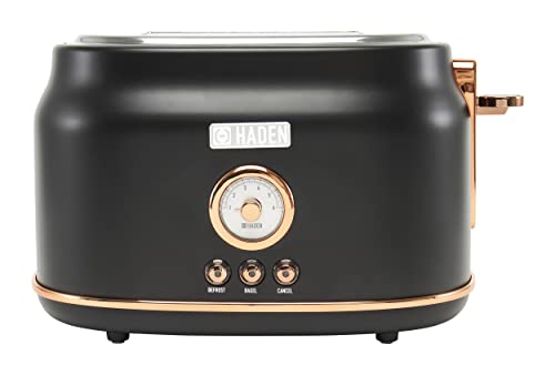 Haden Dorset Wide Slot 2 - Slice Toaster (Black & Copper) - Kidsy