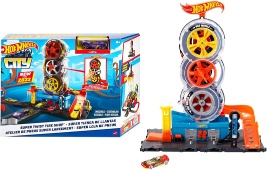 Hot Wheels City Super Twist Tire Shop Playse - Ages 4 to 8 Years - Kidsy
