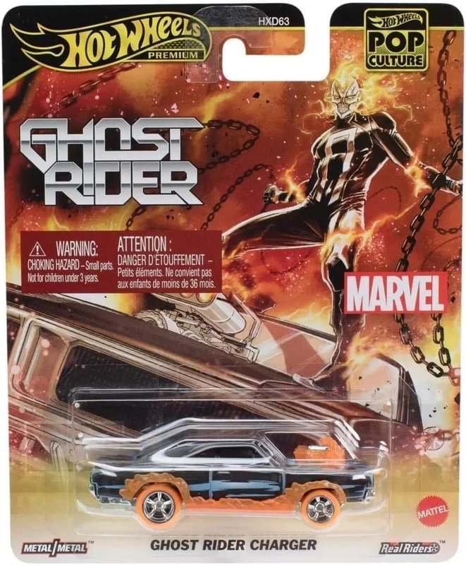 Hot Wheels Premium Marvel Ghost Rider Charger Die - Cast Car (JBL81) - Kidsy