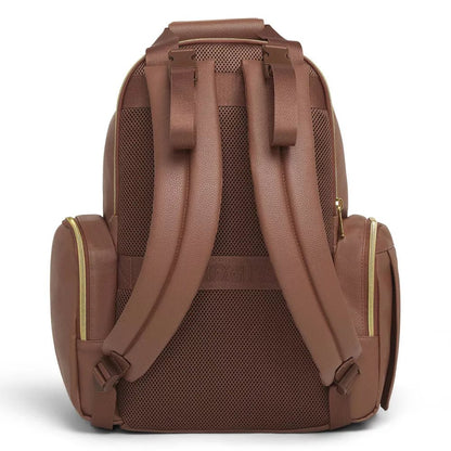 HUGGIES Signature Hug Pack Diaper Backpack (Cognac Leather) - Kidsy