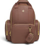 HUGGIES Signature Hug Pack Diaper Backpack (Cognac Leather) - Kidsy