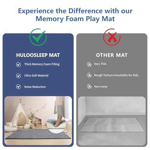 Huloo Sleep Memory Foam Baby Play Mat (Dark Gray) - Kidsy