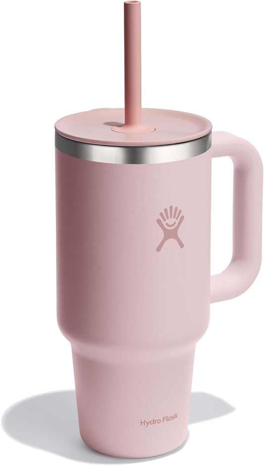 Hydro Flask 32 oz Travel Tumbler (Tonal Trillium Pink) - Kidsy