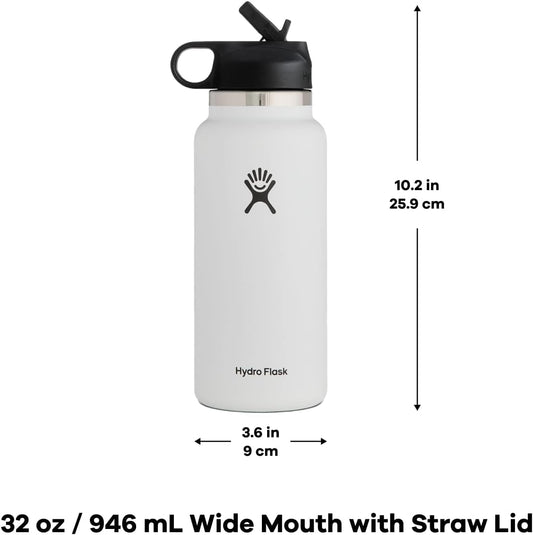 Hydro Flask 32 Oz Wide Flex Straw Cap Bottle Insulated Stainless Steel (Pacific) - Kidsy