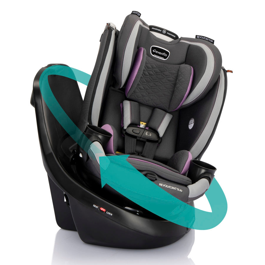 New Revolve360 Slim 2-in-1 Rotational Car Seat with Quick Clean Cover