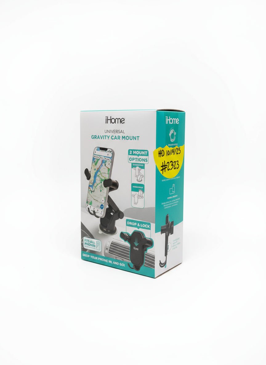 iHome Universal Gravity Car Mount (Black) - Kidsy