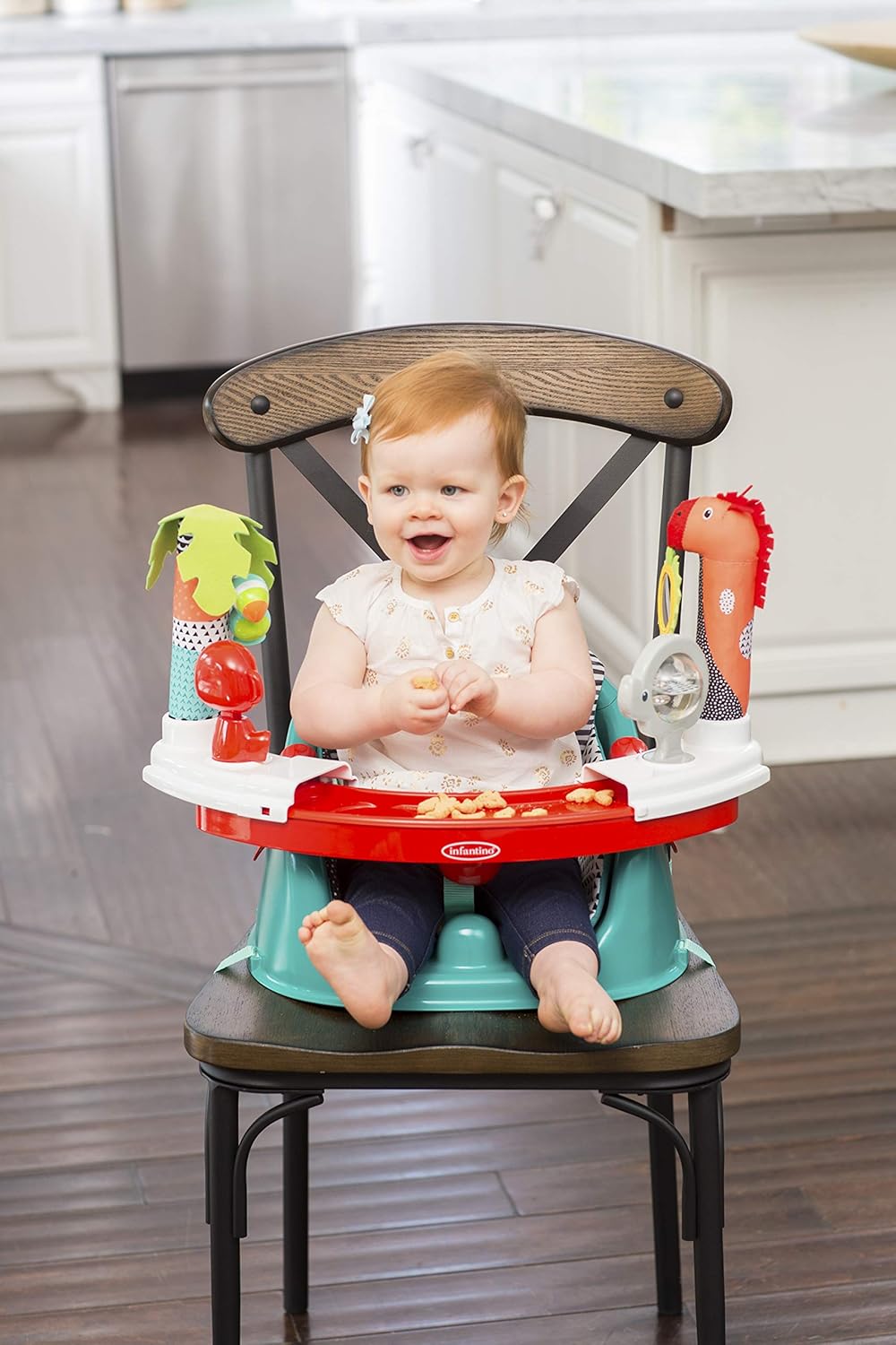 Infantino 3 - in - 1 Grow - with - Me Discovery Seat & Booster with Removable Tray - Kidsy