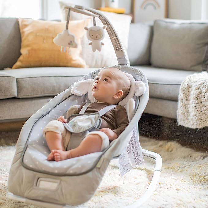 Ingenuity 2 - in - 1 Infant to Toddler Rocker and Baby Bouncer (Cuddle Lamb) - Kidsy