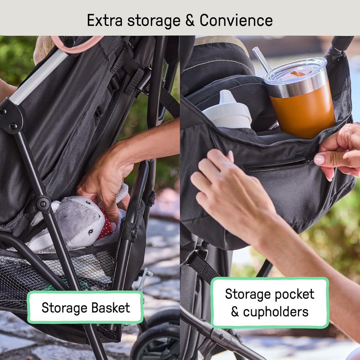 Ingenuity 3D Mini Convenience Lightweight Stroller (Dusty Rose Pink) - Kidsy