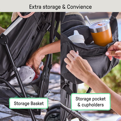 Ingenuity 3D Mini Convenience Lightweight Stroller (Dusty Rose Pink) - Kidsy