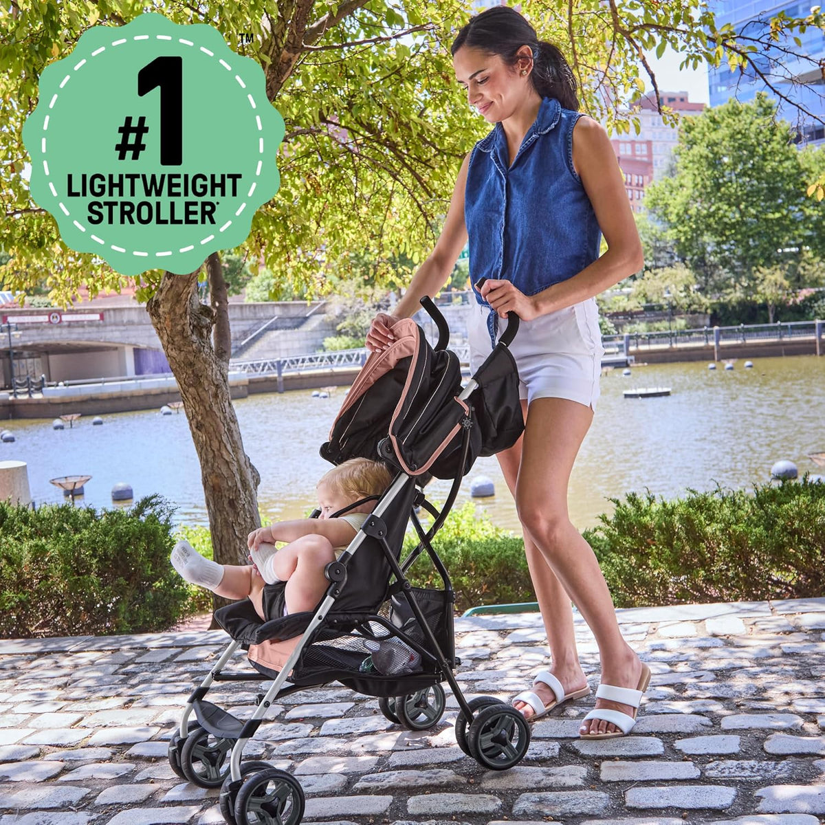 Ingenuity 3D Mini Convenience Lightweight Stroller (Dusty Rose Pink) - Kidsy