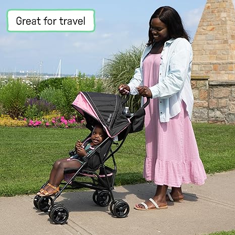 Ingenuity 3D Mini Convenience Stroller Compact Fold (Pink) - Kidsy