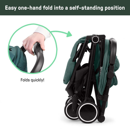 Ingenuity 3D TravelMate Pro Stroller with Ride-On Board (Green) - Kidsy