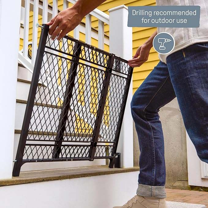 Ingenuity 42W Series Baby & Dog Gate (Black) - Kidsy