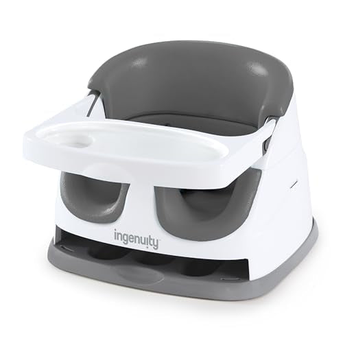 Ingenuity Baby Base 2-in-1 Booster Feeding and Floor Seat (Slate) - Kidsy