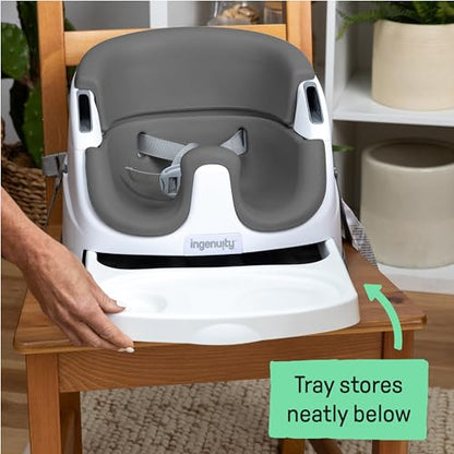 Ingenuity Baby Base 2-in-1 Booster Feeding and Floor Seat (Slate) - Kidsy