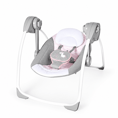 Ingenuity Comfort 2 Go Baby Swing (Pink Flora) - Kidsy