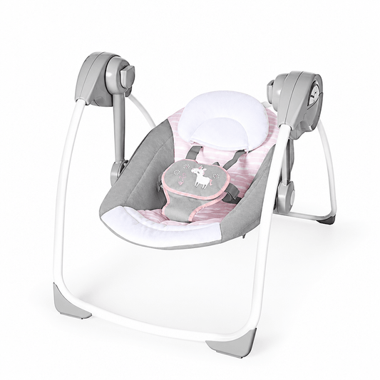 Ingenuity Comfort 2 Go Baby Swing (Pink Flora) - Kidsy