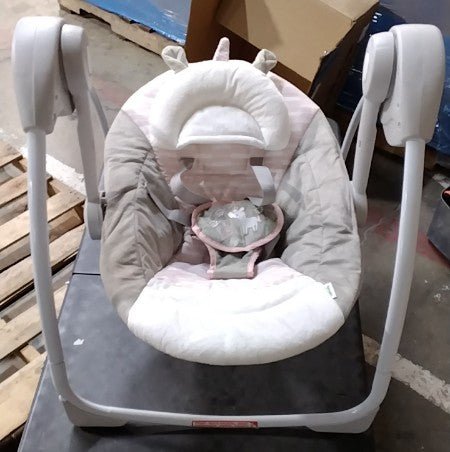 Ingenuity Comfort 2 Go Baby Swing (Pink Flora) - Kidsy