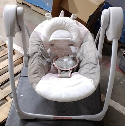 Ingenuity Comfort 2 Go Baby Swing (Pink Flora) - Kidsy