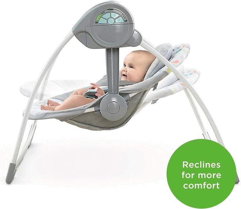 Ingenuity Comfort 2 Go Compact Portable Baby Swing (Fanciful Forest) - Kidsy