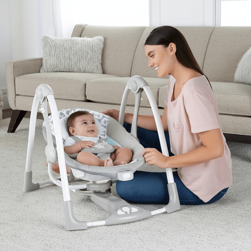 Ingenuity ConvertMe 2 - in - 1 Portable Swing & Infant Seat (Raylan) - Kidsy