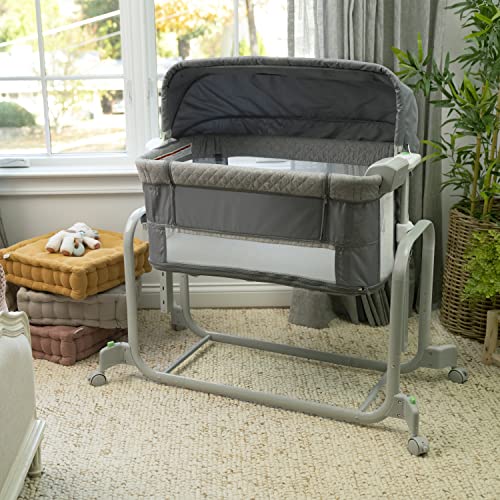 Ingenuity Dream Hero Starlight 3 - in - 1 Co - Sleeping Bassinet and Crib - Lume (Grey) - Kidsy