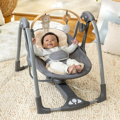 Ingenuity Every Season Swing 'n Go Portable Swing (Grey - Wesley) - Kidsy