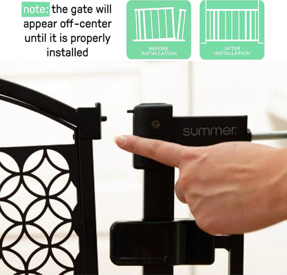 Ingenuity Extra Tall Walk-Thru Baby Gate, 28.5–48 Inches (Black) - Kidsy