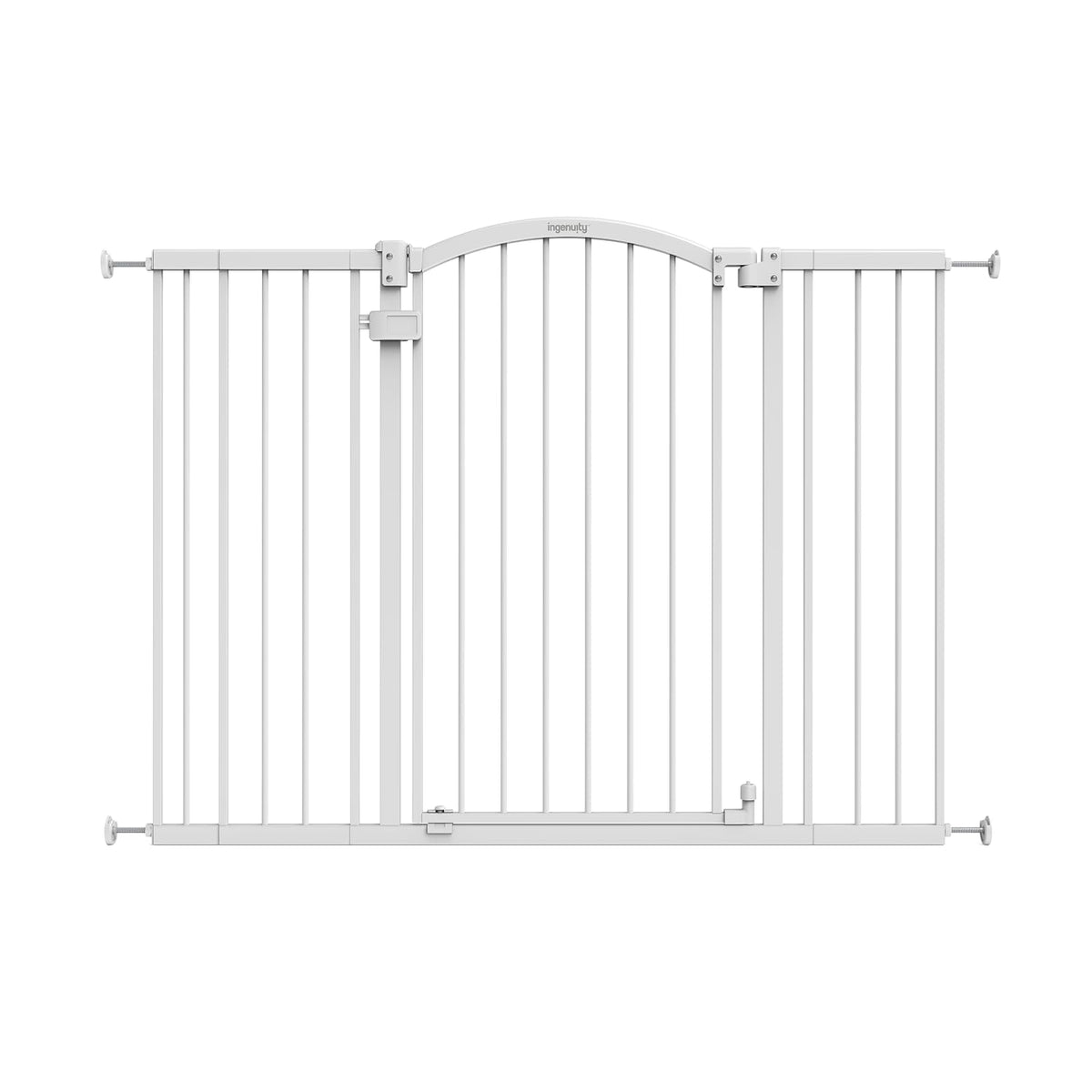 Ingenuity Extra Tall & Wide Auto-Close Baby & Pet Gate, 29.5–53"W × 38"H (White) - Kidsy