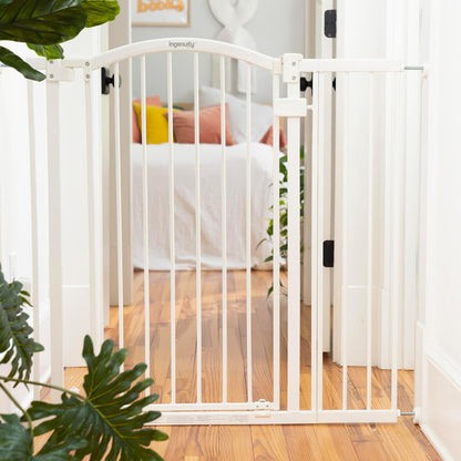 Ingenuity Extra Tall & Wide Auto-Close Baby & Pet Gate, 29.5–53"W × 38"H (White) - Kidsy