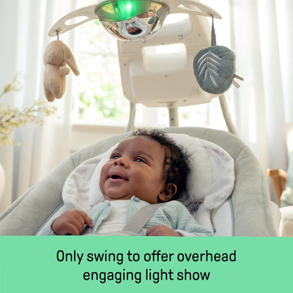 Ingenuity InLighten 2-in-1 Soothing Baby Swing & Rocker (Remy) - Kidsy