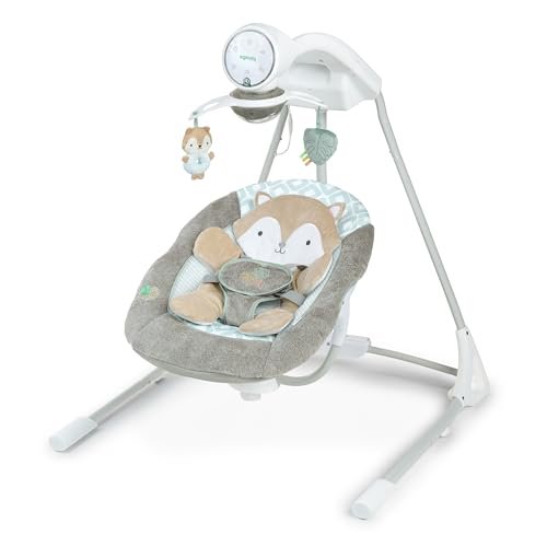 Ingenuity InLighten 5 - Speed Baby Swing (Kitt Fox) - Kidsy