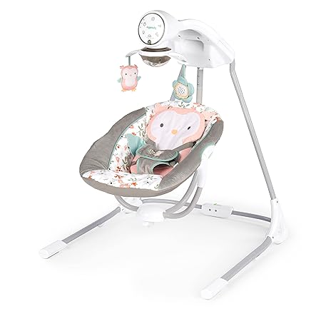 Ingenuity InLighten 5 - Speed Baby Swing (Nally Owl) - Kidsy