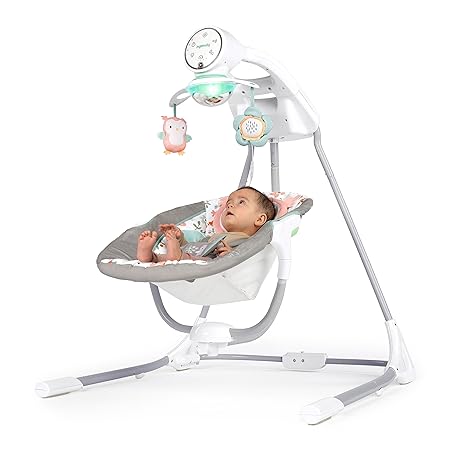 Ingenuity InLighten 5 - Speed Baby Swing (Nally Owl) - Kidsy
