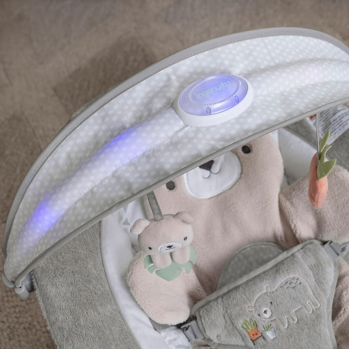 Ingenuity InLighten Baby Bouncer (Nate) - Kidsy