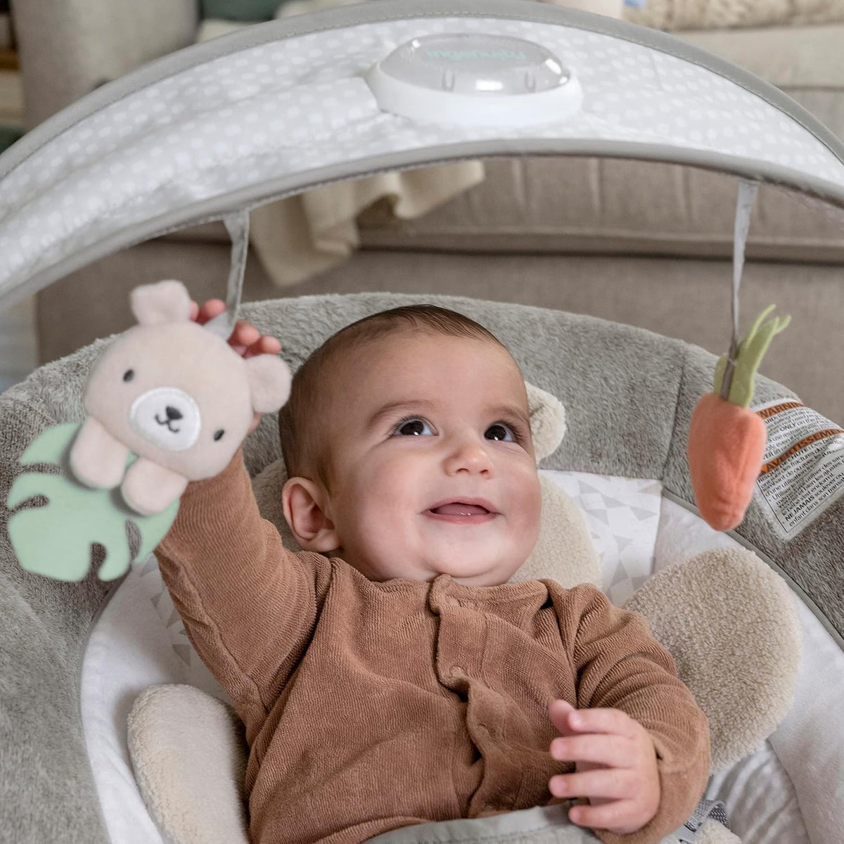 Ingenuity InLighten Baby Bouncer (Nate) - Kidsy