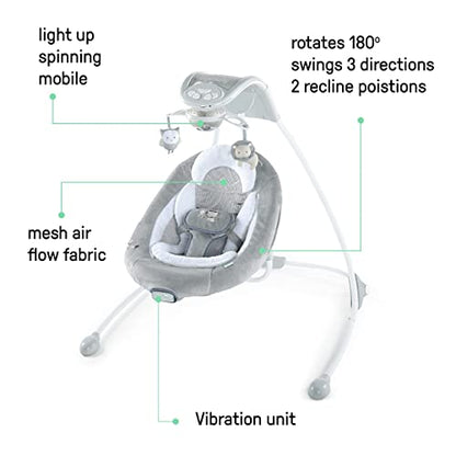 Ingenuity InLighten Baby Swing (Braden) - Kidsy