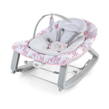 Ingenuity Keep Cozy 3 - in - 1 Grow with Me Bounce Rock Seat (Pink Lily) - Kidsy